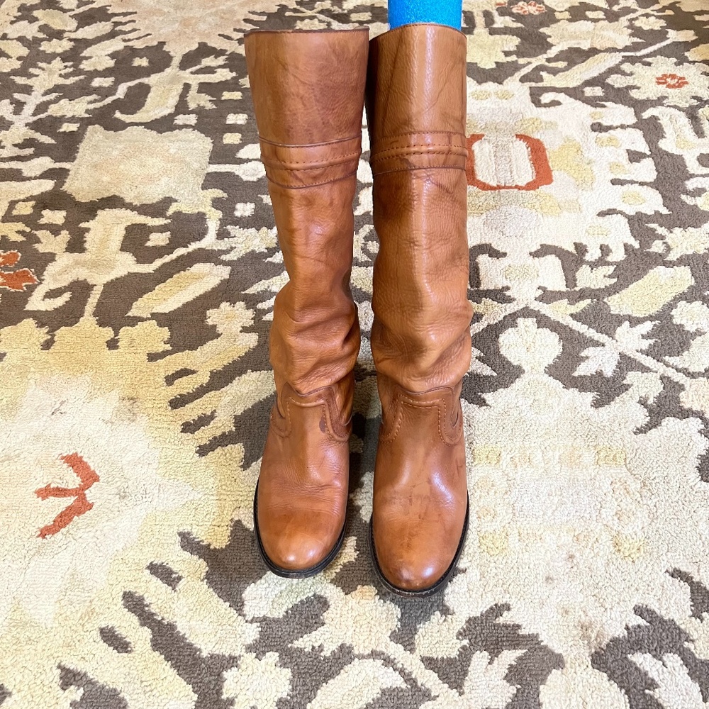Frye Melissa brown leather riding boots Size 7